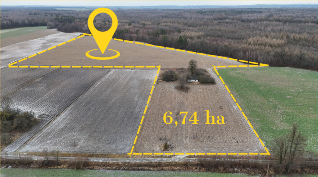 Działka rolno-siedliskowa w Modryńcu 6,74 ha