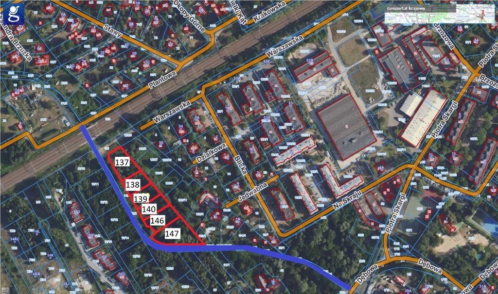 Działka – Milanówek, ul. Warszawska