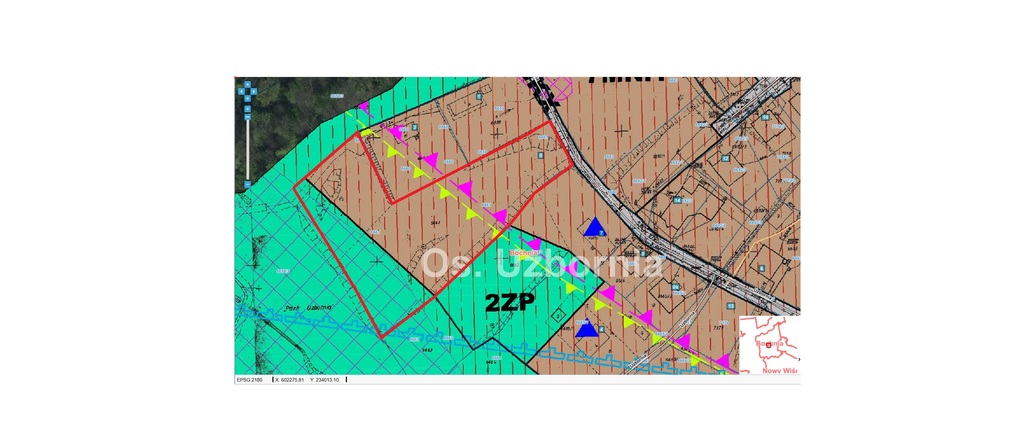 Działka – Bochnia, Uzbornia