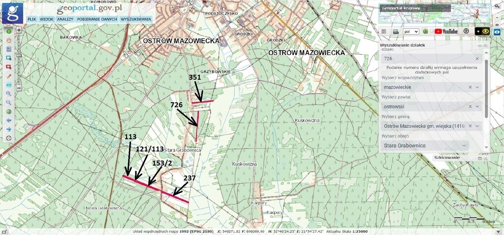 Działka – Stara Grabownica