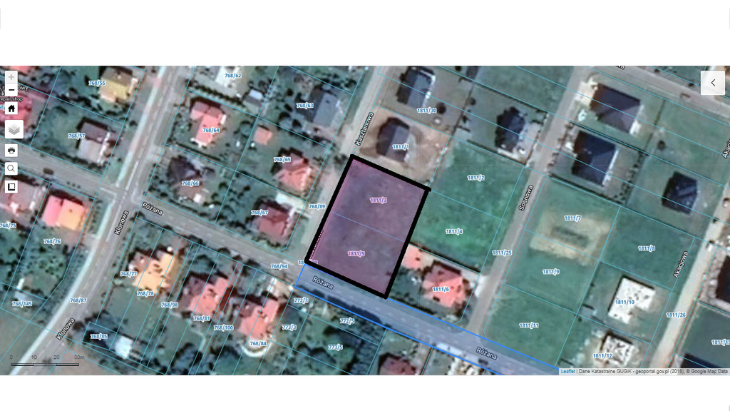 Działka – Ożarów, ul. Różana