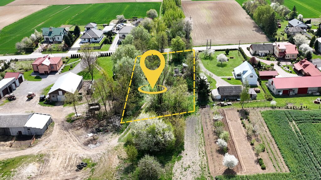 Działka 0,25 ha z mediami–cisza, zieleń, potencjał