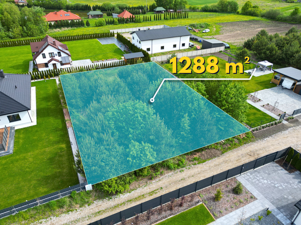 Zalesie, ul. Polna – działka z prądem 1288 m²