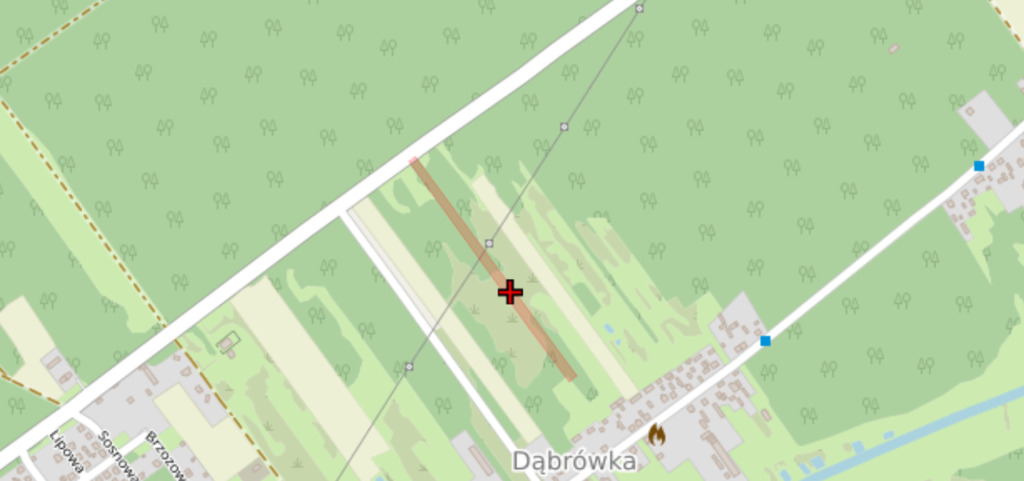 Działka wśród lasów na Dąbrówce.