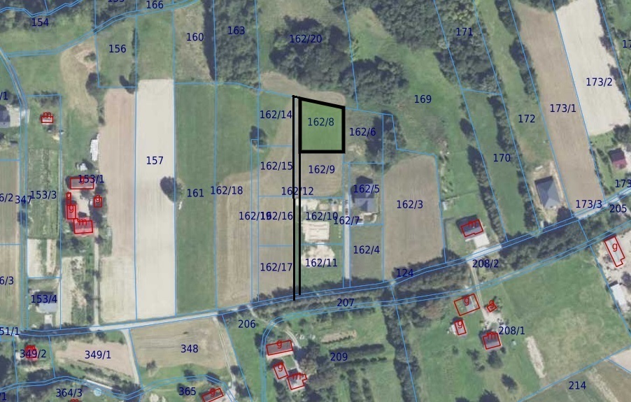 Tarnawa -widokowa działka budowlana pod lasem