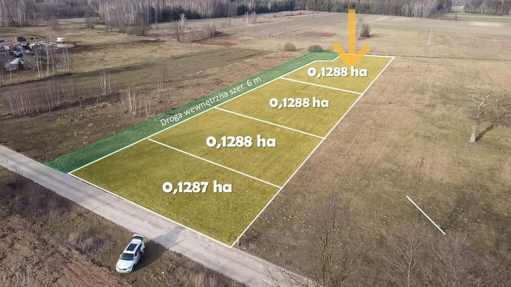 Działka w pobliżu lasu