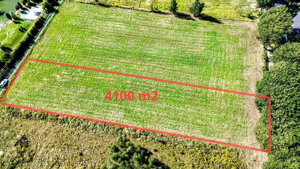 Działka budowlana o pow. 4100 m2 w Wykrotach