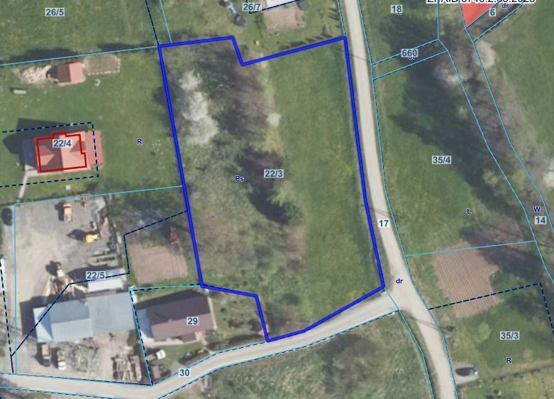 Przestronna działka w Wojborzu, 0,3700Ha