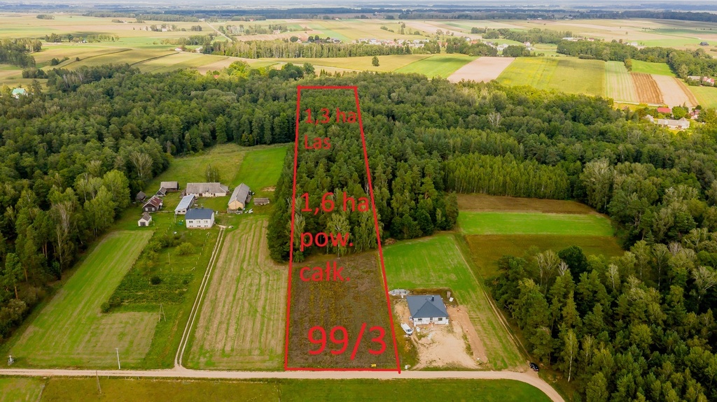 Malownicza działka budowlana, z lasem - Rzędziany