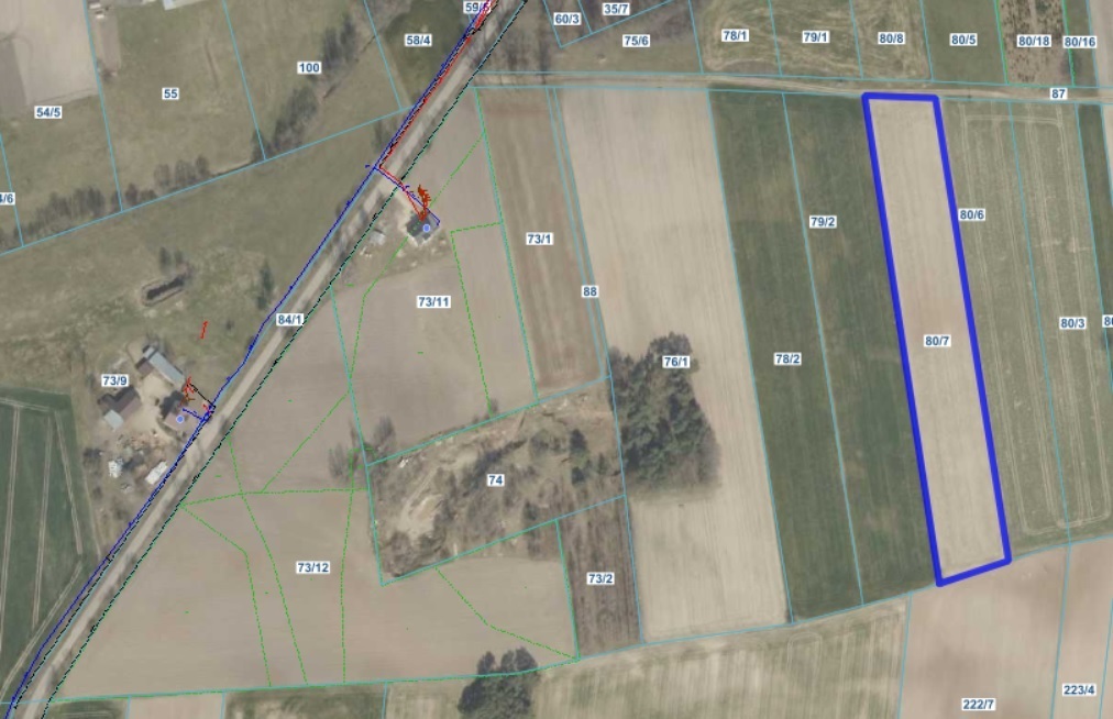 Sredzińskie. Działka rolna 1.08 ha.