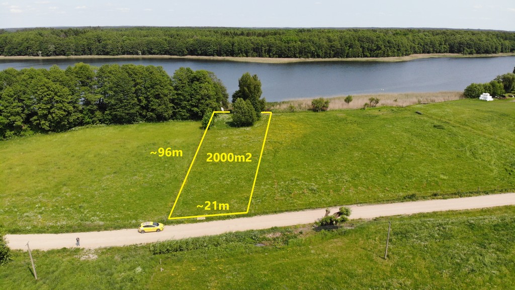 Działka rolna linia brzegowa Jez. Krzywe Mazury