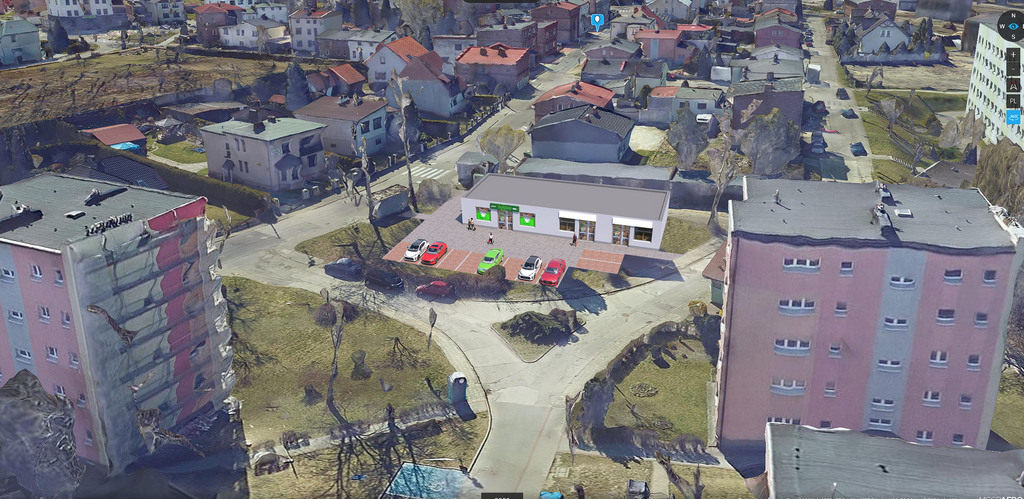 Żory Piaskowa 22 - nowy budynek handlowo-usługowy