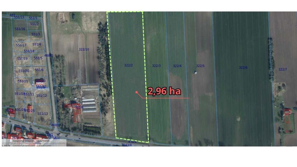 Działka produkcyjna- Ulesie