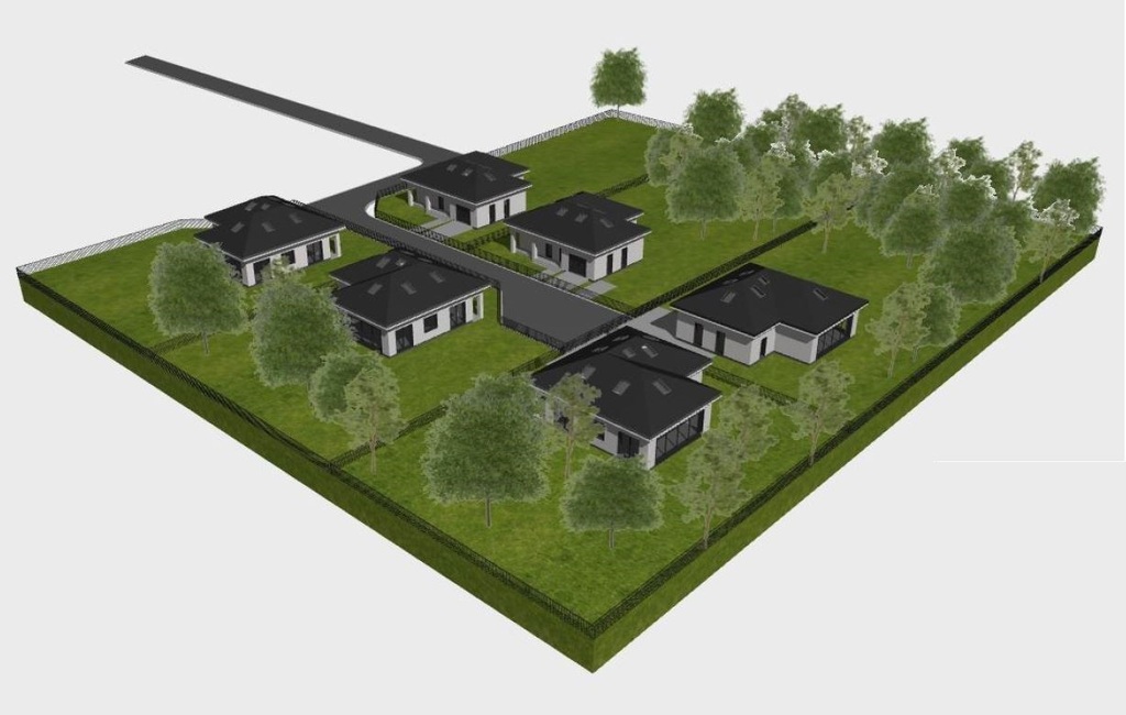 Działka 8000 m² z WZ na 6 domów -135 m2