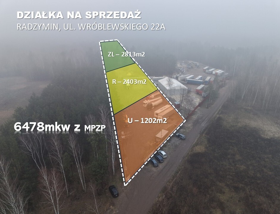 Radzymin, ul. Wróblewskiego – 6 478 m², 5U