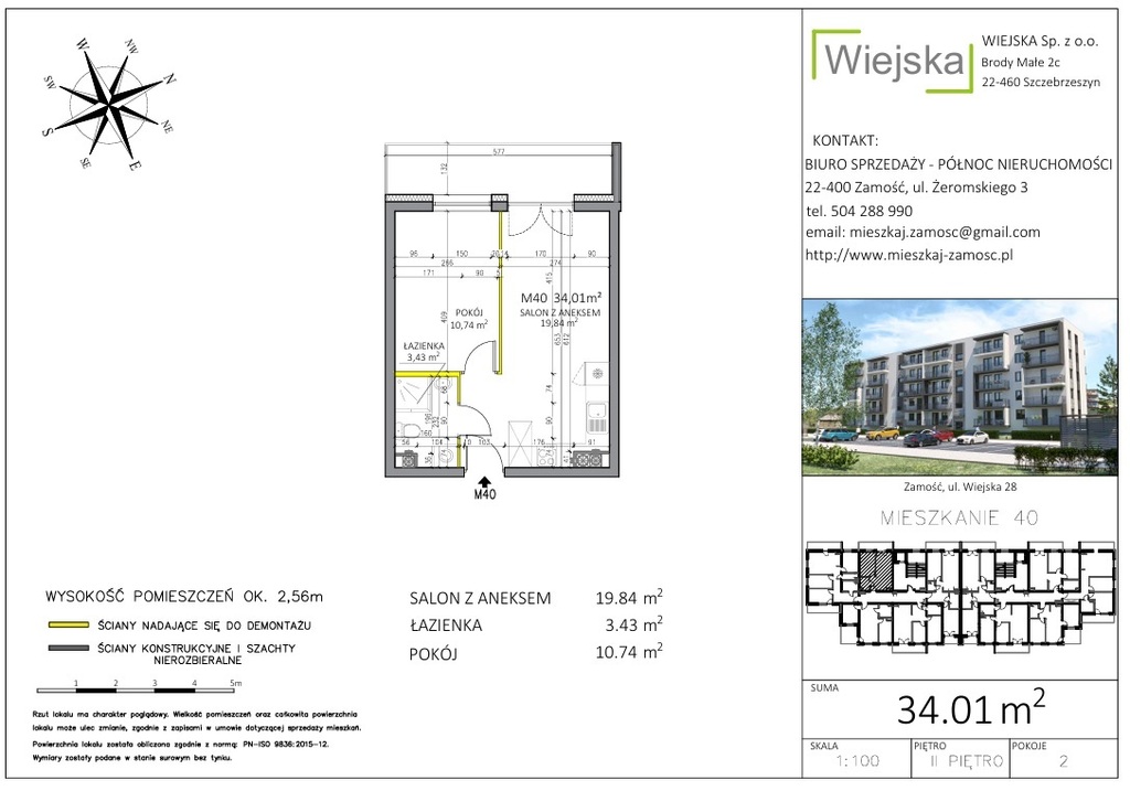Mieszkanie 34 m² Wykończone POD KLUCZ