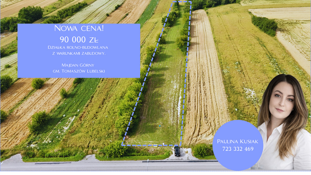 Działka 55 arów z WZ-Majdan Górny