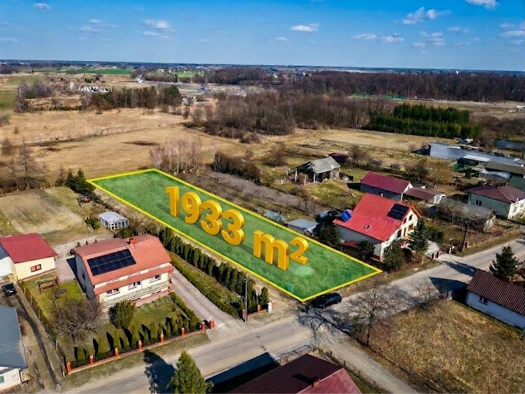 Ogrodzona działka budowlana z mediami Cicibór Duży