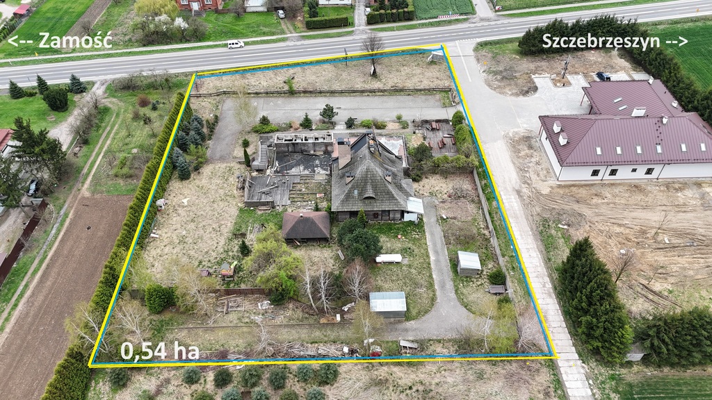 Nieruchomość inwestycyjna przy trasie na Roztocze