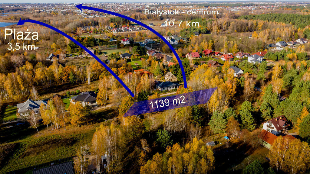 Zaciszna działka 1139 m2 Sobolewo