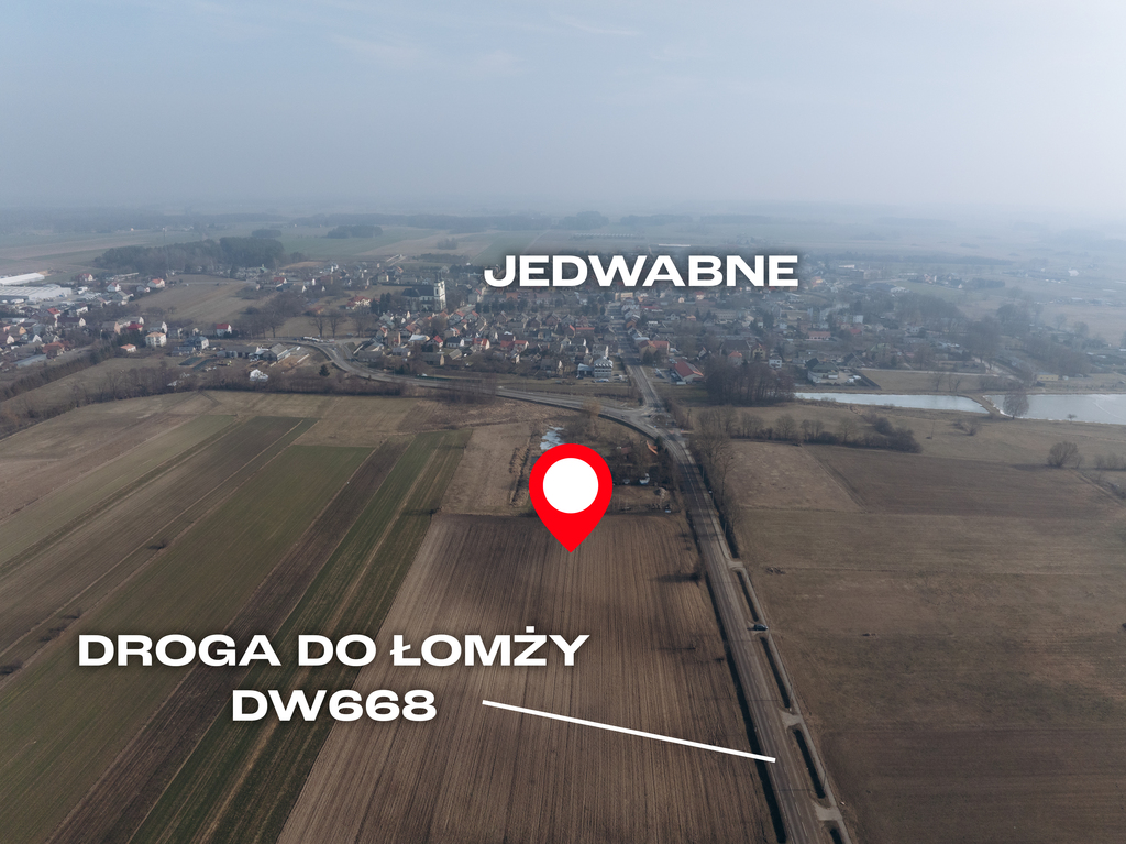 Duża działka w Jedwabnem idealna pod inwestycje!