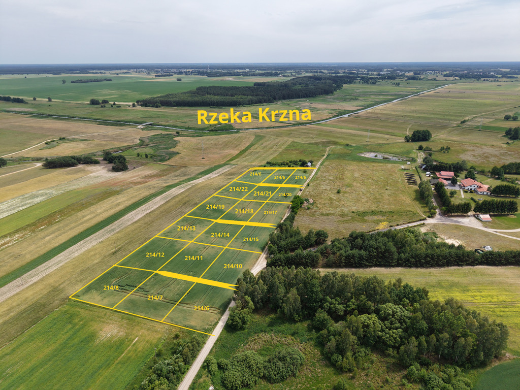 Działki z Warunkami Zabudowy w zakolu Krzny