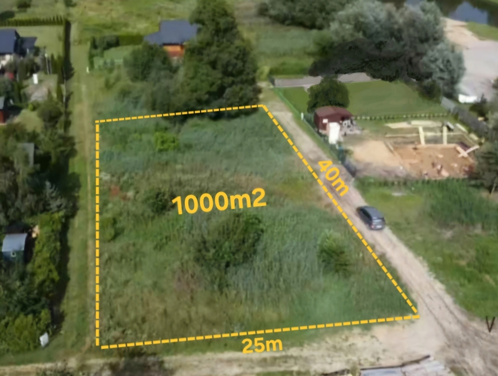 Działka bezpośrednio nad jeziorem Krasne