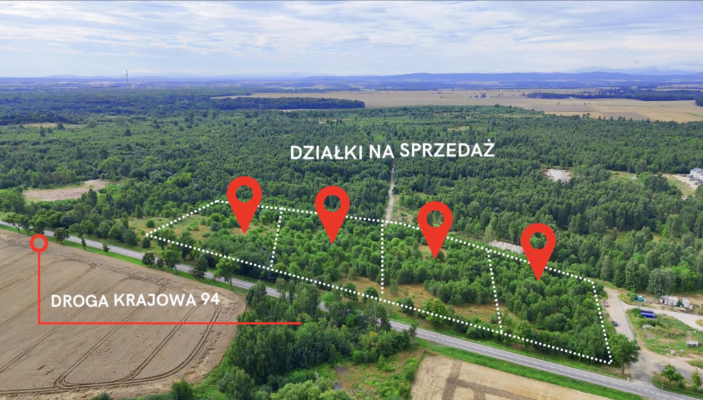 Działki usługowe przy DK94