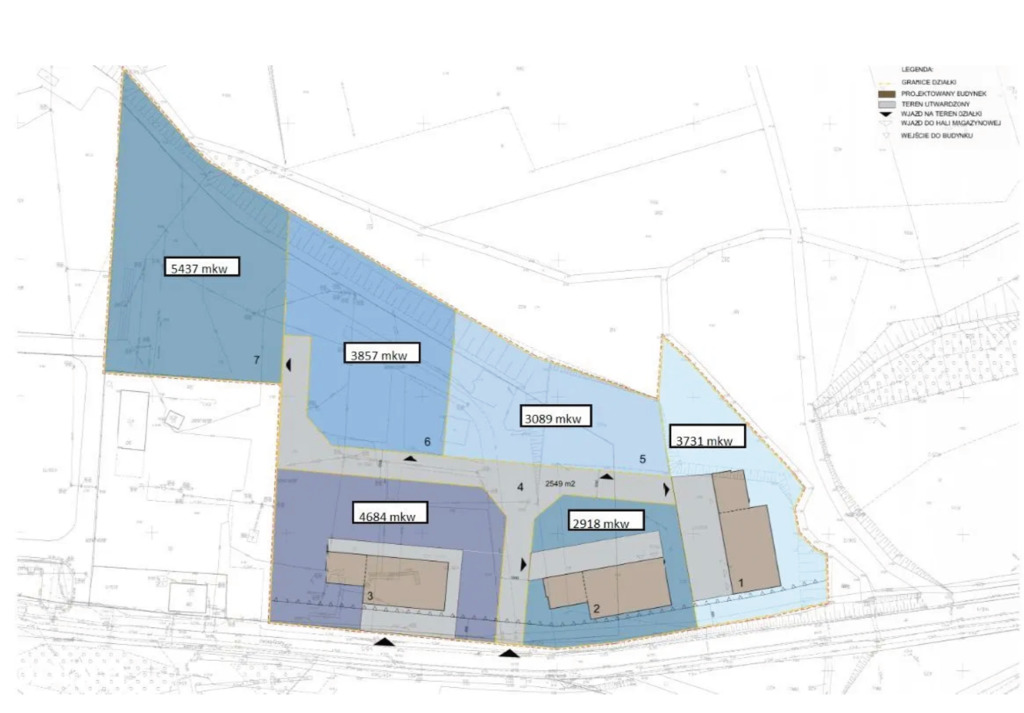 działki usług. od 2,21ha-86zł netto/m2 w Legnicy!
