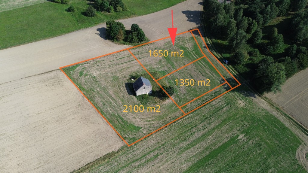 Działka na sprzedaż o pow.1650 m2 w Suszkach