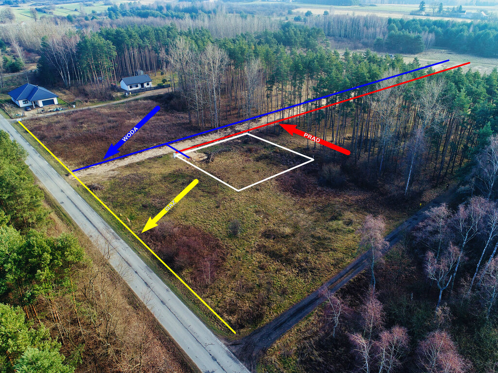 Działka Budowlana – Woda, Prąd, Gaz – Przybynów,