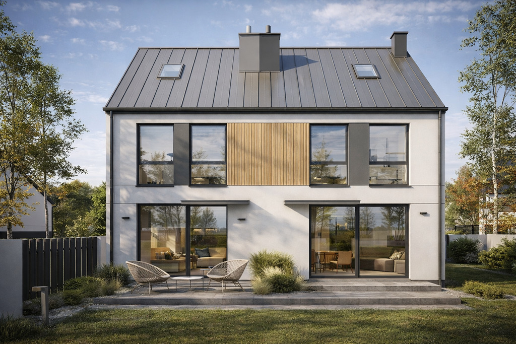 Dojazdów | Dom z pompą ciepła | 106 m2 + kanalizac