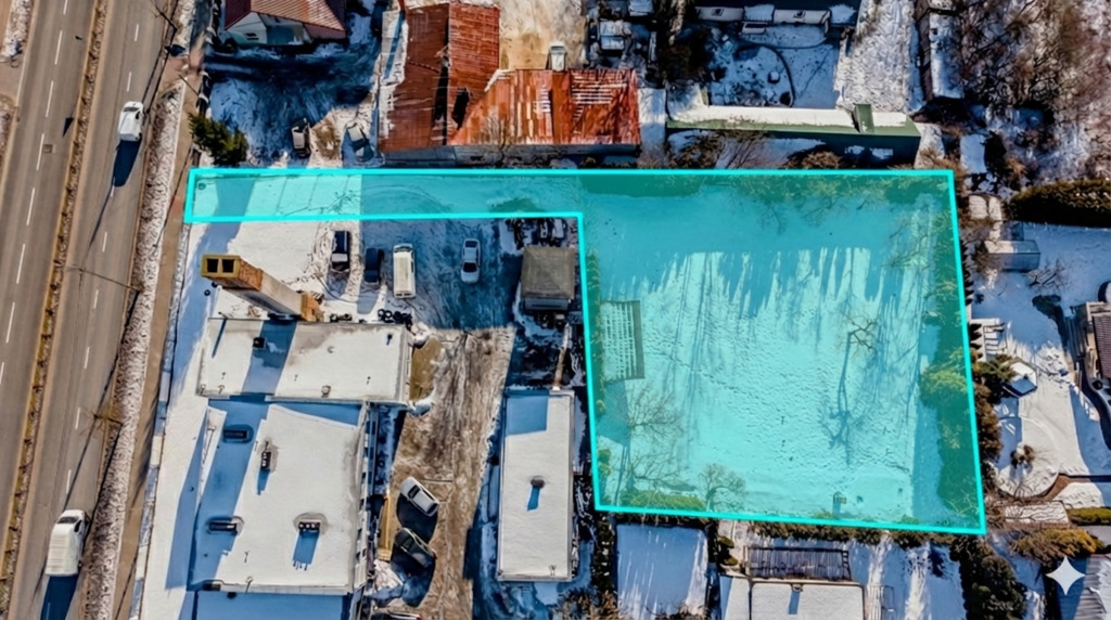 Działka usługowa 1151 m² – 50% zabudowy