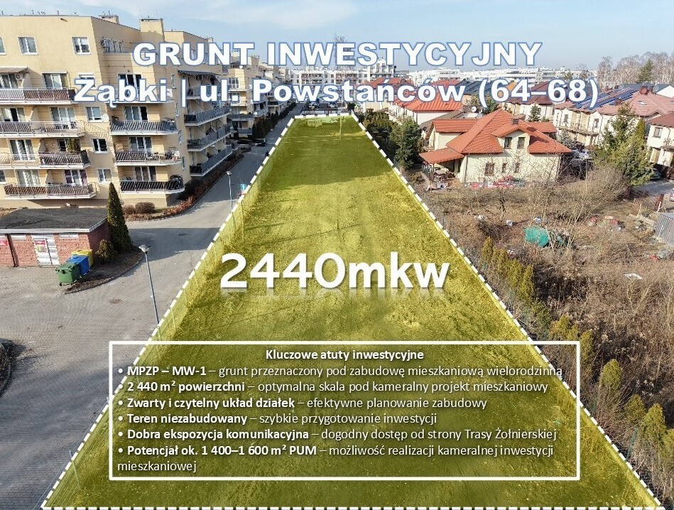 MPZP: MW-1 zabudowa Wielorodzinna | 2 440 m²