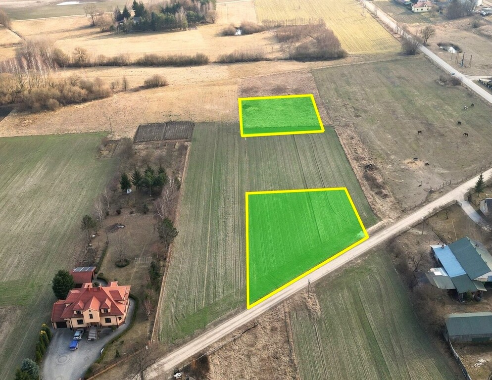 Dwie działki budowlane w Woskrzenicach Małych