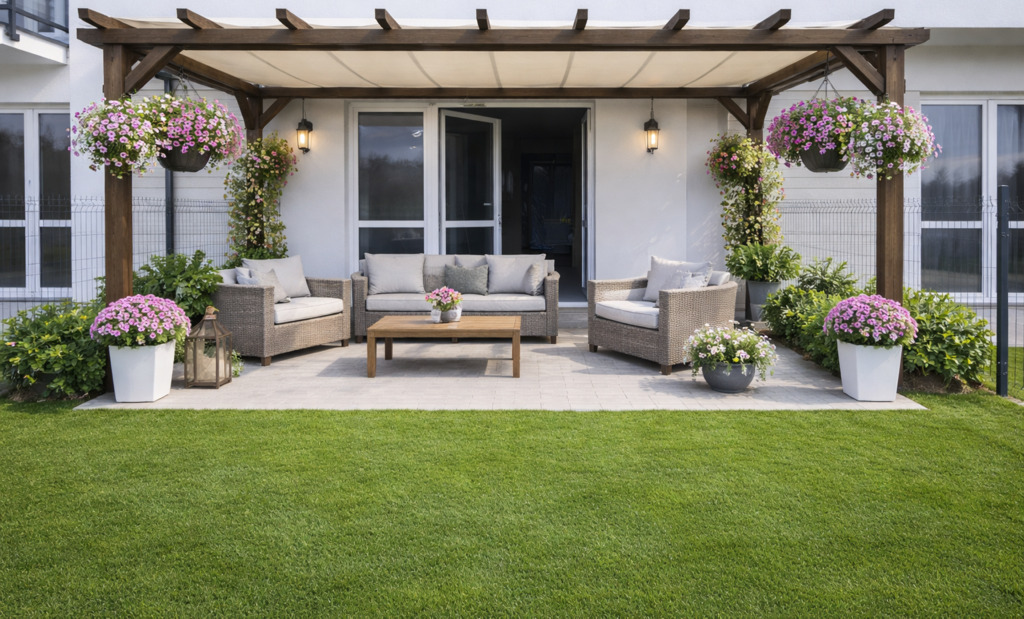 Apartament z ogródkiem.