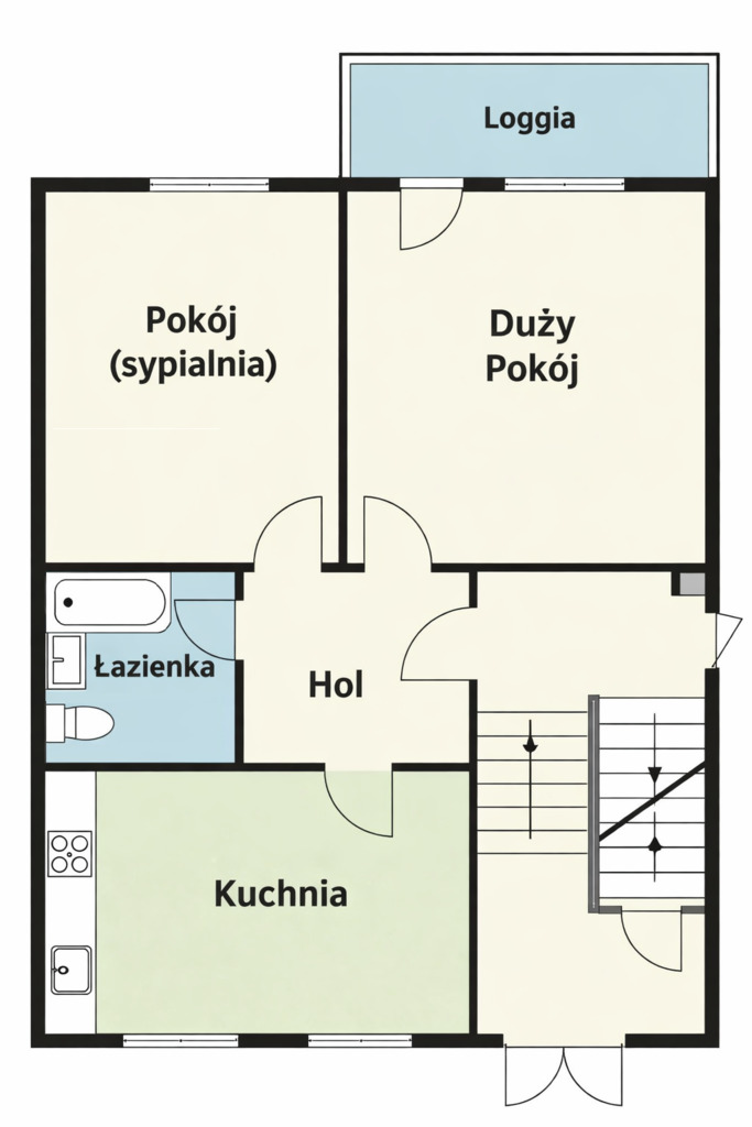 Zadbane mieszkanie 2-pokojowe w Żyrardowie