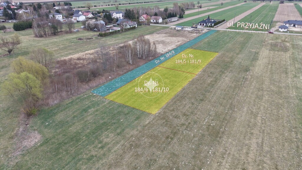 Działki budowlane 884m2 z MPZP – 5 min od węzła S8