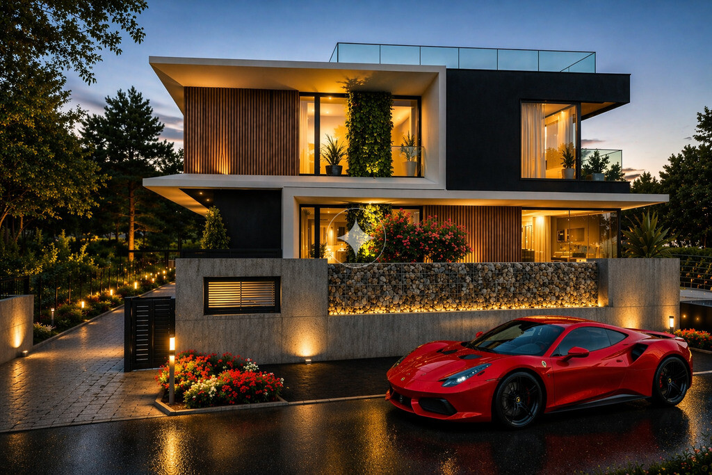 127 m² | ogród 184 m² | 3 miejsca | Emaus