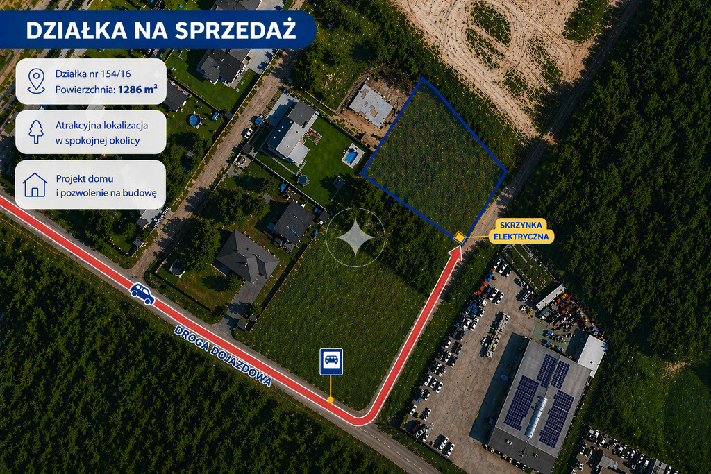 Działka Ignatki 1286 m²+ pozwolenie i projekt domu