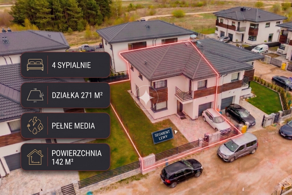 Nowoczesny bliźniak Halickie 4 sypialnie 142 m²