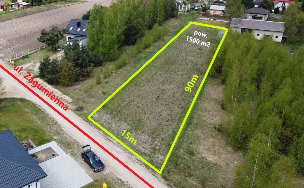 Działka w Grabanowie ul. Zagumienna  1500m2