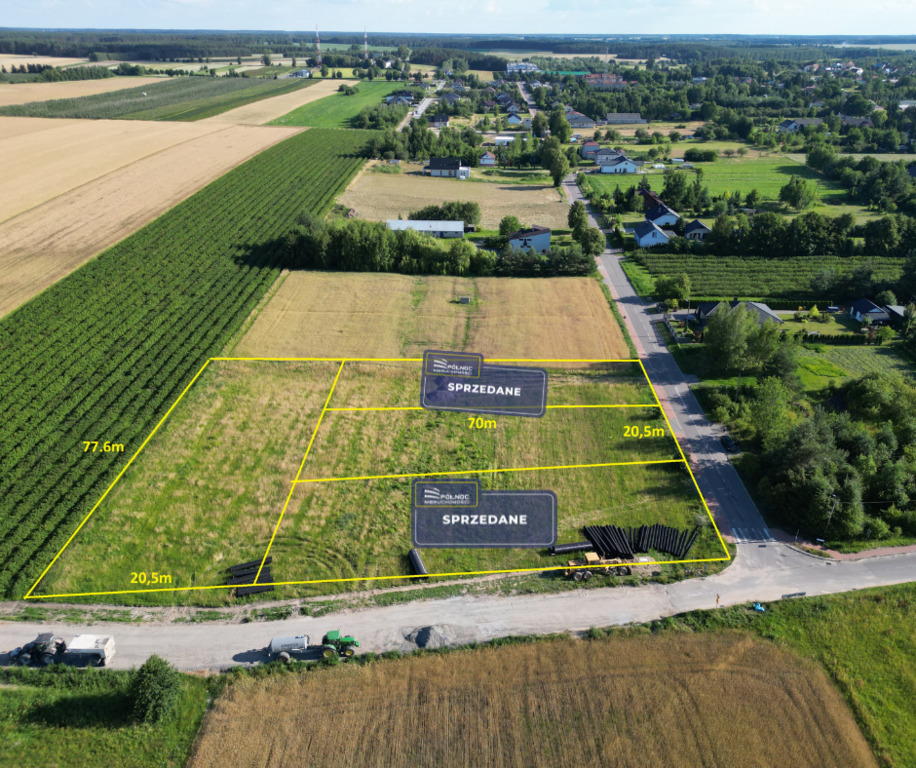 2 działki budowlane przy ul Polnej w Janowie Podl