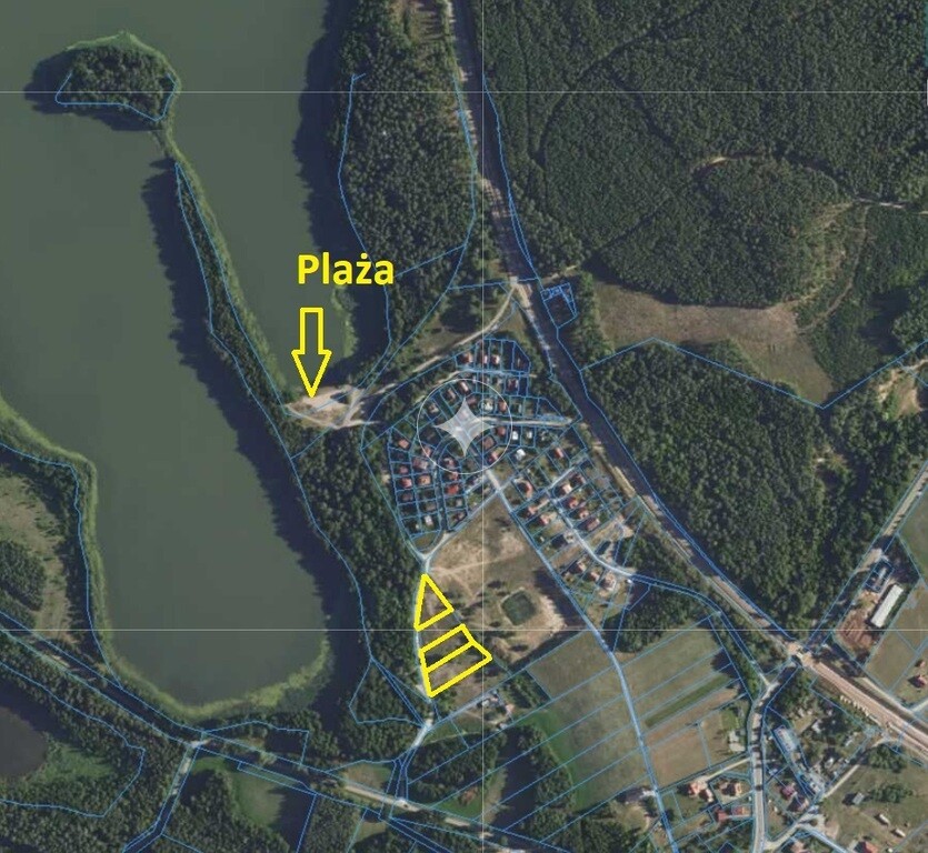 Działka budowlana, MAZURY Woszczele nad JEZIOROREM