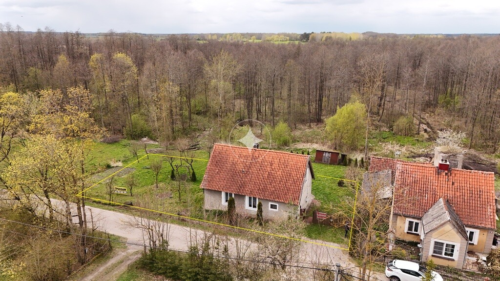 Stożne wiejski domek z drewutnią i ogrodem