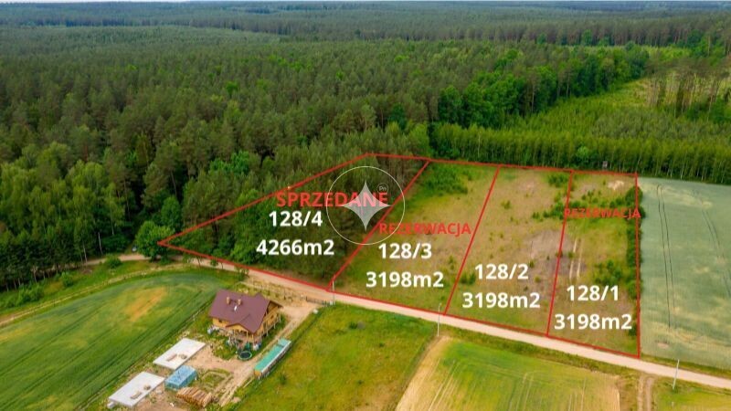 Zaciszne  działki 3198 - 4266 m2 blisko  lasu!