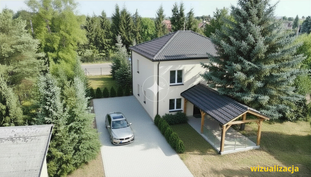 Dom  z dwoma mieszkaniami. Duża działka 0,25 ha