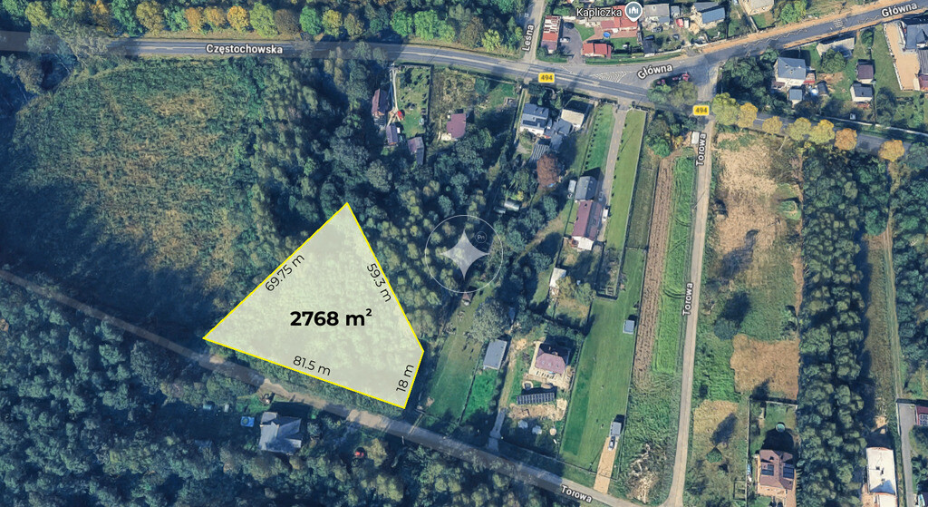 Działka budowlana 2768m² | Kalej ul. Torowa