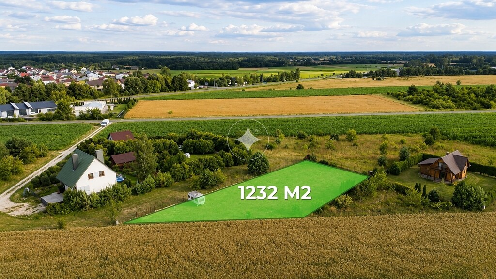Działka budowlana przy ul. Jagodowej 1232m2