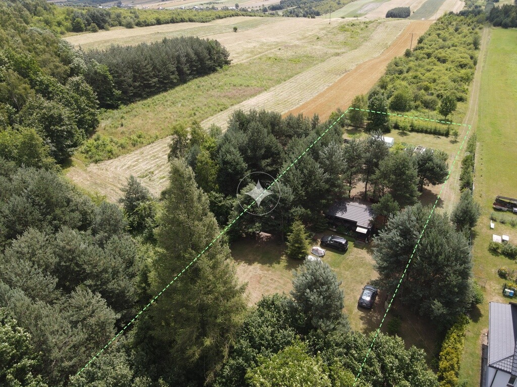Działka z domkiem holenderskim, okolice Wolbromia